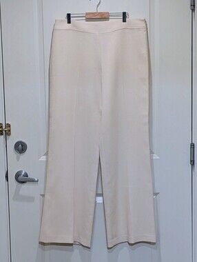 GUC 90s Georgiou Studio 12 Vintage Cream Wool Blend Front Pleat Slacks
